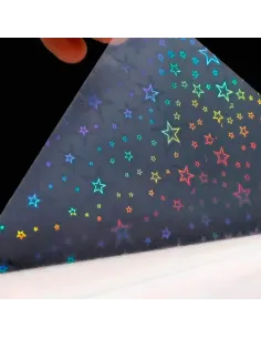 Papel Laminado Frio Hologstar A4 20 Hojas Efecto Estrella 2