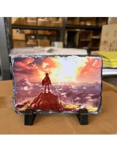 Roca Rectangular Sublimable 19x29cm con Cajita y Soportes
