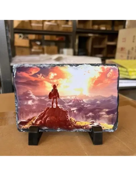 Roca Rectangular Sublimable 19x29cm con Cajita y Soportes