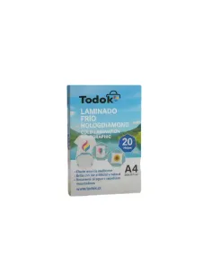 Papel Laminado Frio A4 de 20 Hojas Holográfico Corazones
