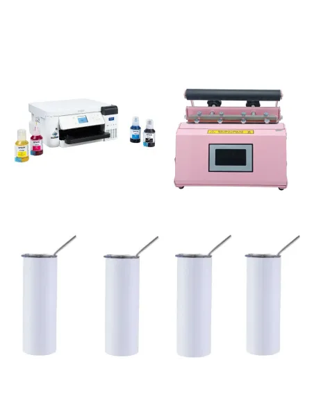 Kit de Estampadora 30oz + Impresora Epson F170 + Termos