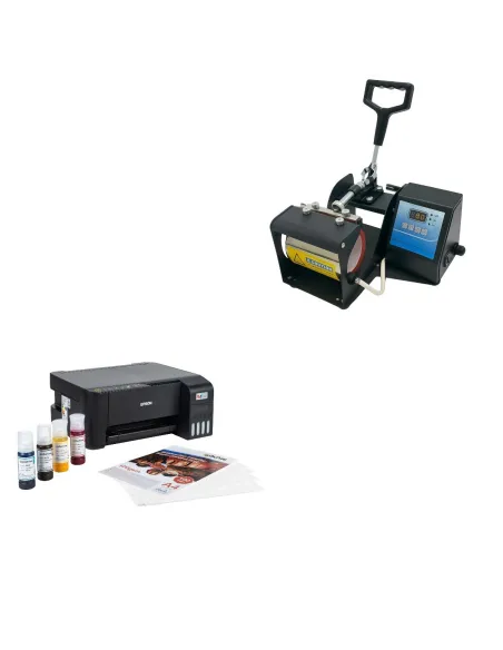 Kit Sublimadora, Estampadora De Taza 11oz + Impresora + Tintas + Hojas