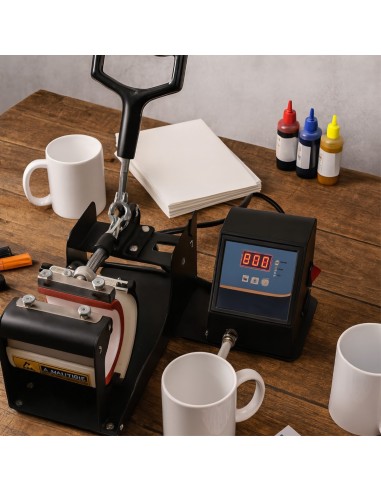 Kit Sublimadora, Estampadora De Taza 11oz + Impresora + Tintas + Hojas