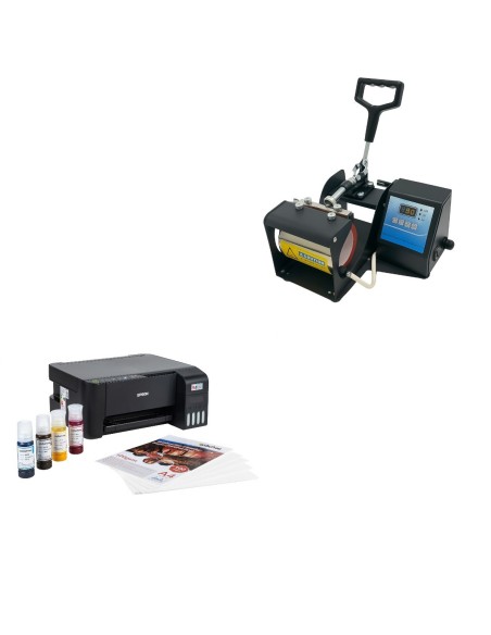 Kit Combo De Estampadora, Sublimadora De Taza 11oz + Impresora + Hojas + Tintas