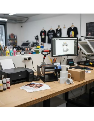 Kit Combo De Estampadora, Sublimadora De Taza 11oz + Impresora + Hojas + Tintas