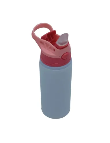 Botella Deportiva de 600ml Sublimación Tapa con Colores Combinados