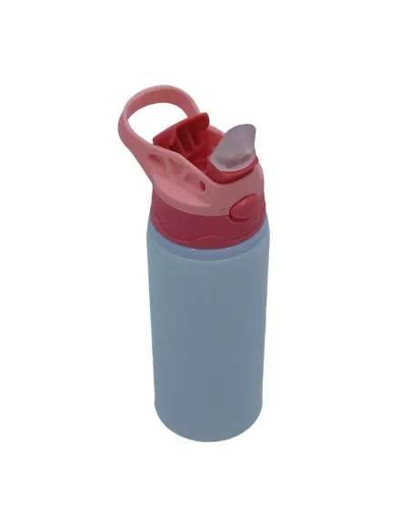 Botella Deportiva de 600ml Sublimación Tapa con Colores Combinados
