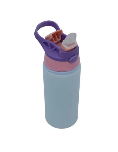 Botella Deportiva de 600ml Sublimación Tapa con Colores Combinados