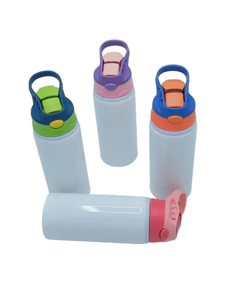 Botella Deportiva de 600ml Sublimación Tapa con Colores Combinados