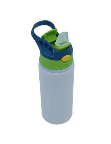Botella Deportiva de 600ml Sublimación Tapa con Colores Combinados