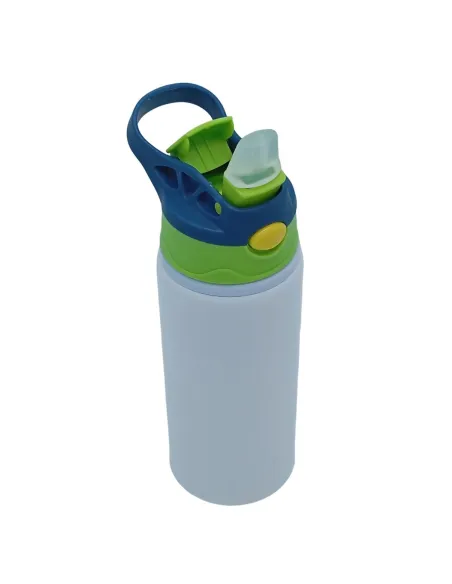 Botella Deportiva de 600ml Sublimación Tapa con Colores Combinados
