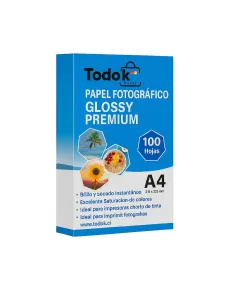 Papel Fotográfico Glossy Premium A4 de 135g
