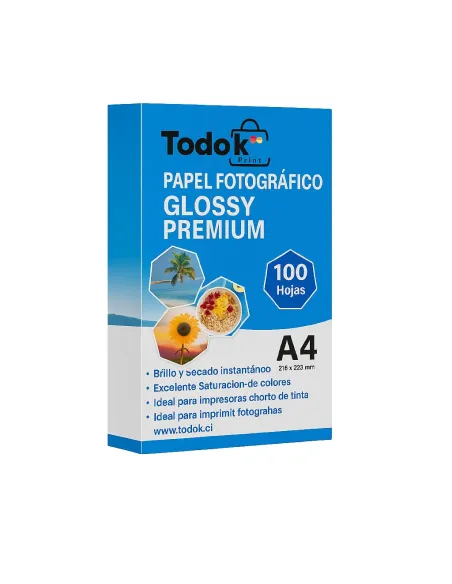 Papel Fotográfico Glossy Premium A4 de 135g
