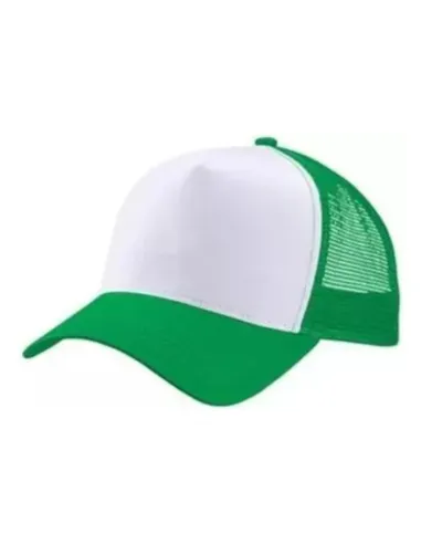 Pack de 10 Gorros Jokey con Malla para Sublimación Azul/Blanco
