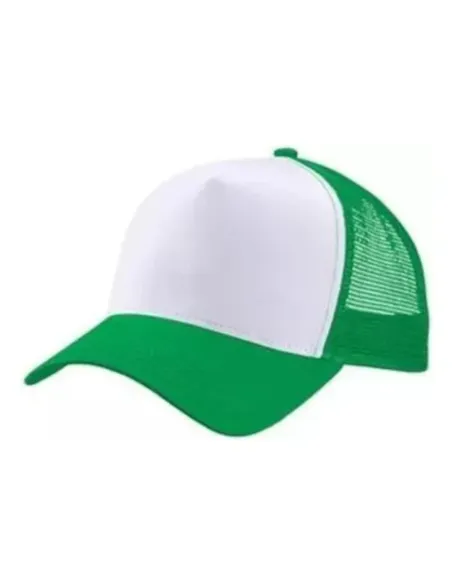Pack de 10 Gorros Jokey con Malla para Sublimación Azul/Blanco