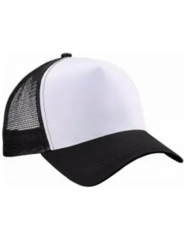 Pack de 10 Gorros Jokey con Malla para Sublimación Azul/Blanco