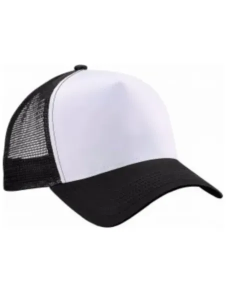 Pack de 10 Gorros Jokey con Malla para Sublimación Azul/Blanco