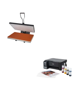 Combo Plancha Estampadora, Sublimadora, Transfer 40x60 + Kit Impresora Epson L3250 + Hojas + Tintas 2