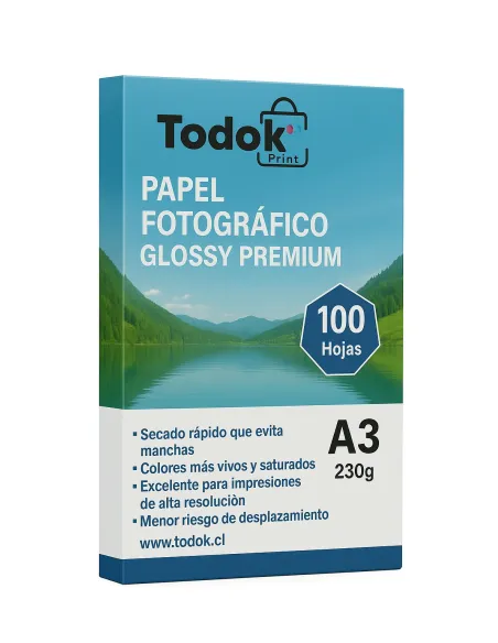 Papel Fotográfico Premium Glossy A3+ 100 Hojas 200g