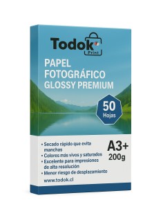 Papel Fotográfico Premiun Glossy A3+50 Hojas 300g