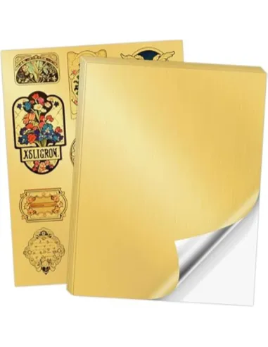 Vinilo Adhesivo Imprimible Dorado A4 20 Hojas