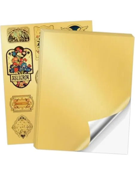Vinilo Adhesivo Imprimible Dorado A4 20 Hojas