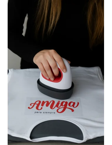 Plancha Estampadora Mini Portátil Transfer Sublimación Vinil Color Verde Claro