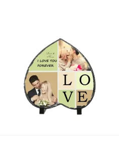 Roca Corazon Sublimable 15x15cm con Cajita y Soportes