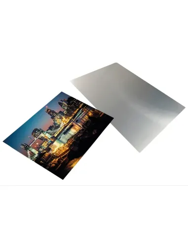Pack de 25 Placas Aluminio Texturado Plateada Sublimables 60x40 Cm