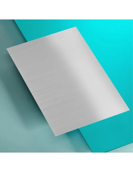 Pack de 25 Placas Aluminio Texturado Plateada Sublimables 60x40 Cm