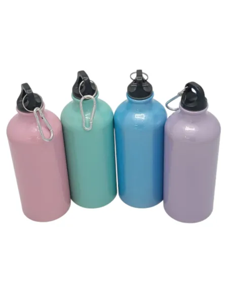 Pack de 10 Botellas Perladas Tapa Mosqueton de 600Ml Morado