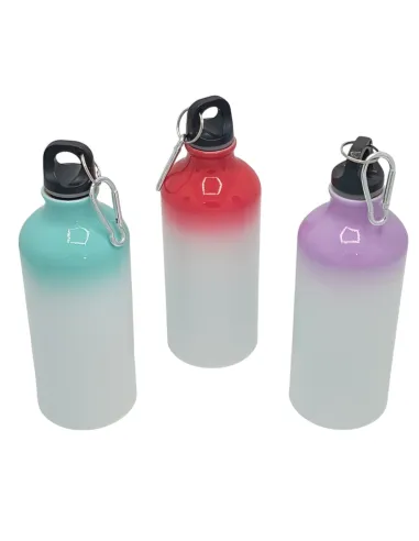 Pack de 10 Botellas Degradada Tapa Mosqueton de 600Ml Rojo