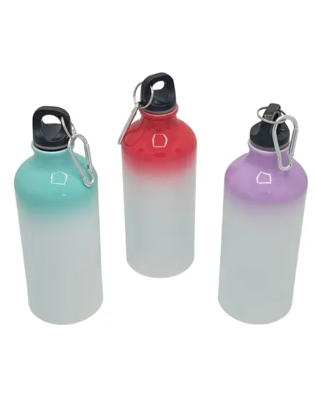 Pack de 10 Botellas Degradada Tapa Mosqueton de 600Ml Rojo