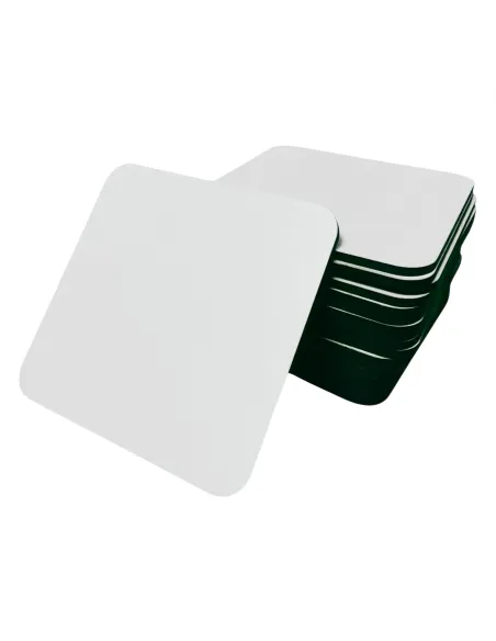 Pack de 10 Posavasos Cuadrados de Sublimacion de 10x10cm