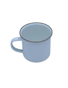 Pack de 10 Tazónes Enlozado Sublimable Borde Plata 12oz