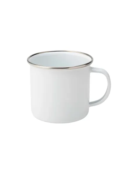 Pack de 10 Tazónes Enlozado Sublimable Borde Plata 12oz