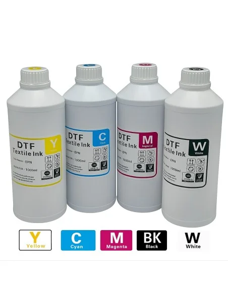 Pack de Tintas DTF Ink Textil de 1L BYMCW