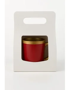 Pack de 36 Cajas Porta Tazones Blancos Sublimables 20x8 cm 2