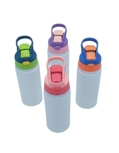 Botella Deportiva de 600ml Sublimación Tapa con Colores Combinados AV