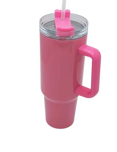 Tazón Térmico Tumbler 40oz Inoxidable Frio Y Calor Entero Fucsia