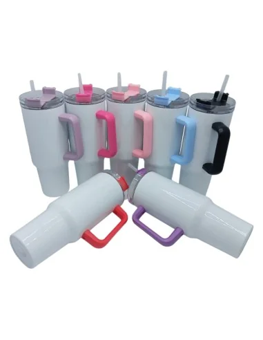 Tazón Térmico Tumbler 40oz Inoxidable Frio Y Calor Asa Azul