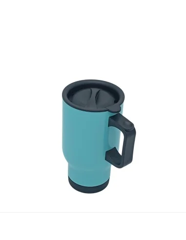Mug Tumbler Metálico Para Sublimación 14Oz con Tapa Turquesa
