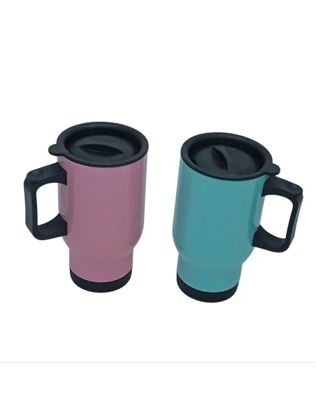 Mug Tumbler Metálico Para Sublimación 14Oz con Tapa Turquesa
