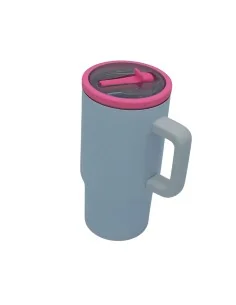 Mug Tumbler Metálico Para Sublimación 20oz con Tapa Rosa