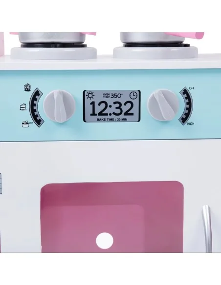 Cocina De Juguete Multifunción + Accesorios 90x60x30Cm Kiddi Verde