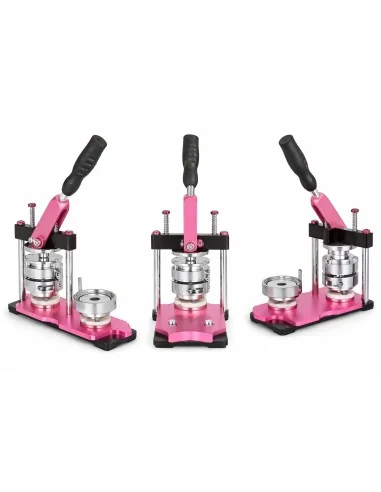 Maquina de Chapitas + Matriz de 58 mm Rosada