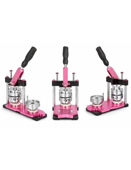 Maquina de Chapitas + Matriz de 58 mm Rosada