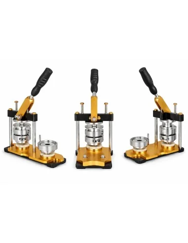 Maquina de Chapitas + Matriz de 58 mm Dorada