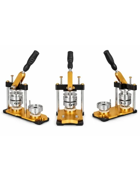 Maquina de Chapitas + Matriz de 58 mm Dorada