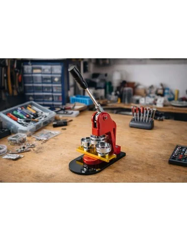 Maquina de Chapitas + Matriz de 58 mm Roja